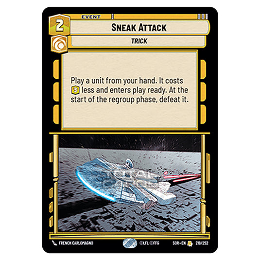 Star Wars Unlimited - Spark of Rebellion - Sneak Attack (Rare) - 219/252