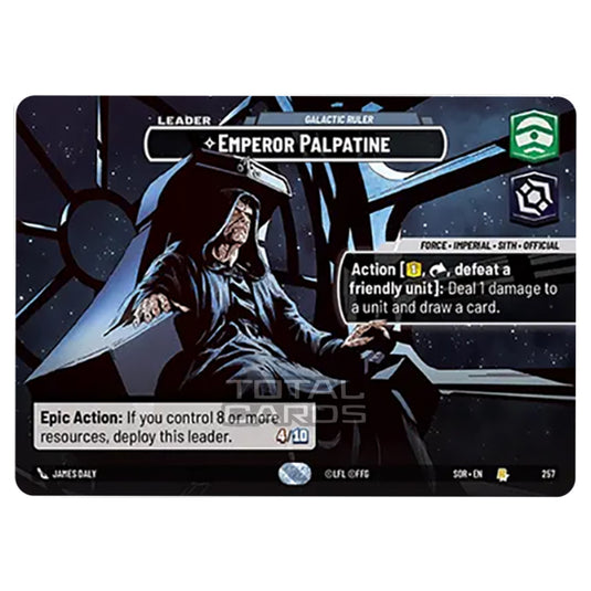 Star Wars Unlimited - Spark of Rebellion - Emperor Palpatine (Rare) - 257 (Showcase)