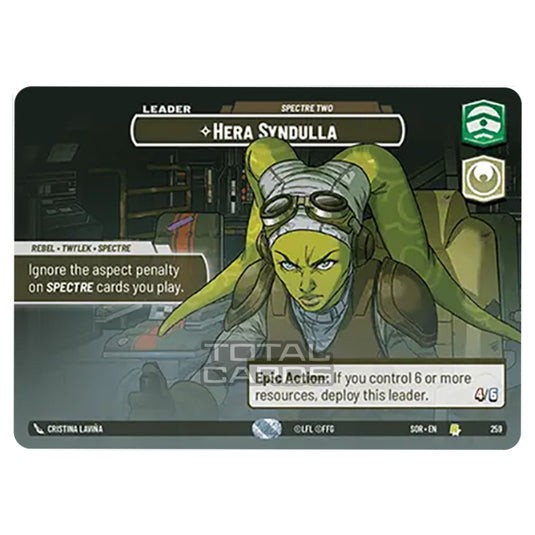 Star Wars Unlimited - Spark of Rebellion - Hera Syndulla (Rare) - 259 (Showcase)