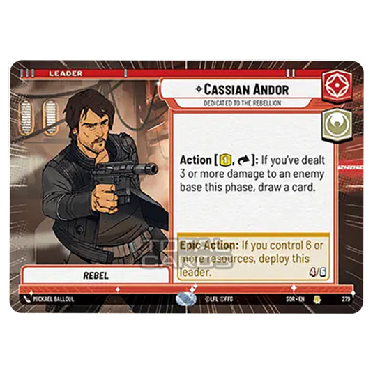 Star Wars Unlimited - Spark of Rebellion - Cassian Andor (Rare) - 279 (Hyperspace)