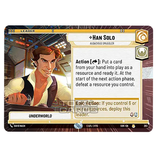 Star Wars Unlimited - Spark of Rebellion - Han Solo (Rare) - 283 (Hyperspace)