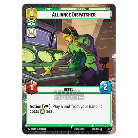 Star Wars Unlimited - Spark of Rebellion - Alliance Dispatcher (Common) - 357 (Hyperspace)