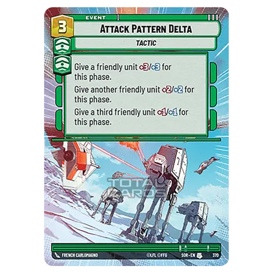 Star Wars Unlimited - Spark of Rebellion - Attack Pattern Delta (Uncommon) - 370 (Hyperspace)