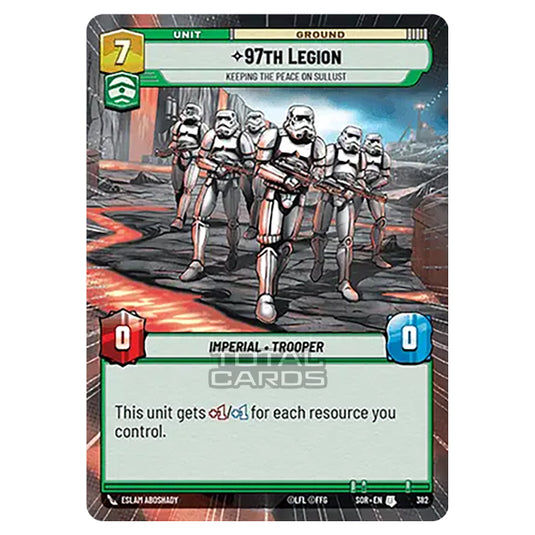 Star Wars Unlimited - Spark of Rebellion - 97th Legion (Uncommon) - 382 (Hyperspace)