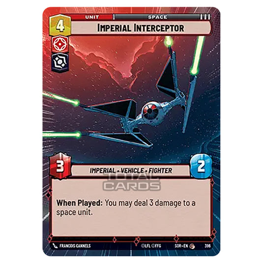 Star Wars Unlimited - Spark of Rebellion - Imperial Interceptor (Common) - 396 (Hyperspace)
