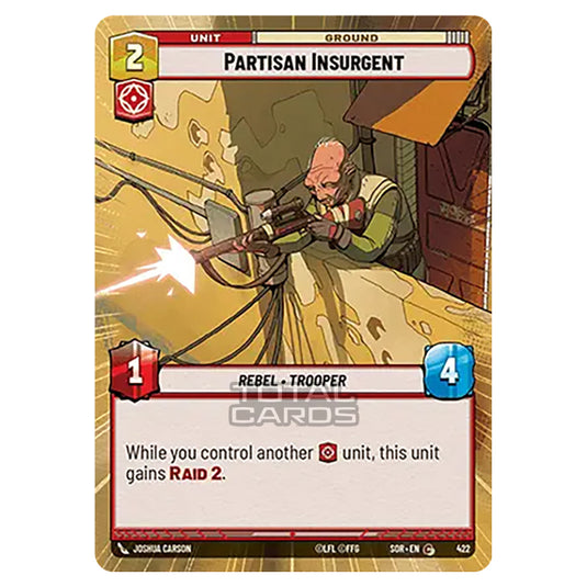 Star Wars Unlimited - Spark of Rebellion - Partisan Insurgent (Common) - 422 (Hyperspace)