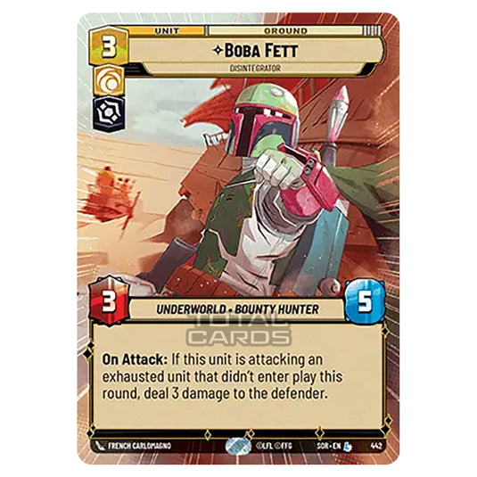 Star Wars Unlimited - Spark of Rebellion - Boba Fett (Legendary) - 442 (Hyperspace)