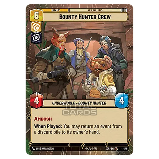 Star Wars Unlimited - Spark of Rebellion - Bounty Hunter Crew (Common) - 446 (Hyperspace)