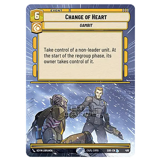 Star Wars Unlimited - Spark of Rebellion - Change of Heart (Legendary) - 486 (Hyperspace)