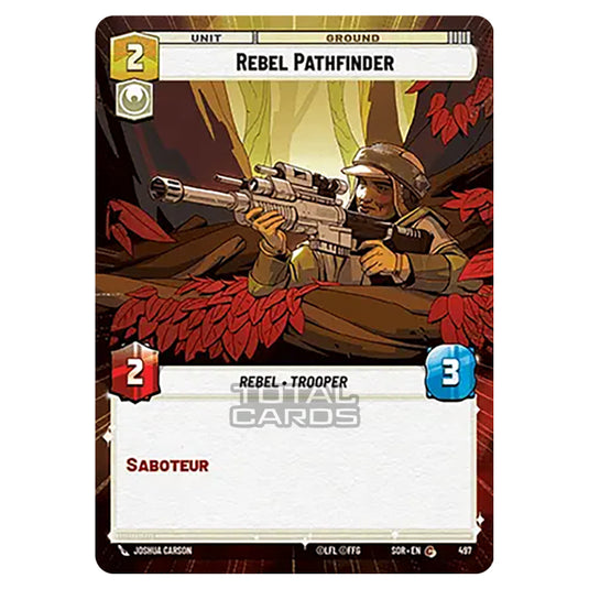 Star Wars Unlimited - Spark of Rebellion - Rebel Pathfinder (Common) - 497 (Hyperspace)
