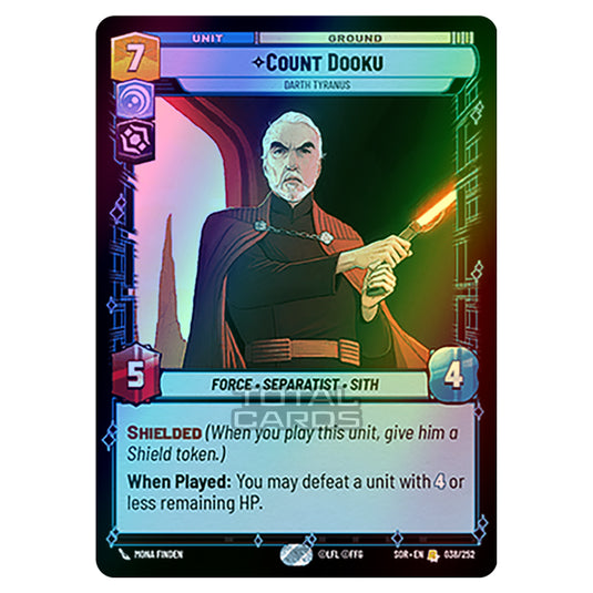 Star Wars Unlimited - Spark of Rebellion - Count Dooku (Rare) - 038/252 (Foil)