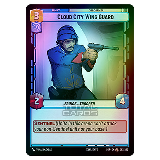 Star Wars Unlimited - Spark of Rebellion - Cloud City Wing Guard (Common) - 063/252 (Foil)