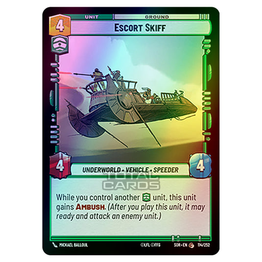 Star Wars Unlimited - Spark of Rebellion - Escort Skiff (Common) - 114/252 (Foil)