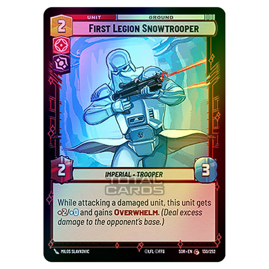 Star Wars Unlimited - Spark of Rebellion - First Legion Snowtrooper (Common) - 130/252 (Foil)