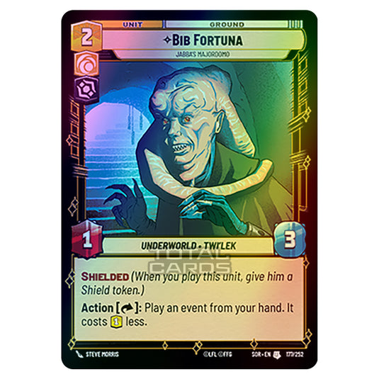 Star Wars Unlimited - Spark of Rebellion - Bib Fortuna (Uncommon) - 177/252 (Foil)