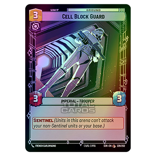 Star Wars Unlimited - Spark of Rebellion - Cell Block Guard (Common) - 229/252 (Foil)