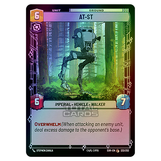 Star Wars Unlimited - Spark of Rebellion - AT-ST (Common) - 232/252 (Foil)