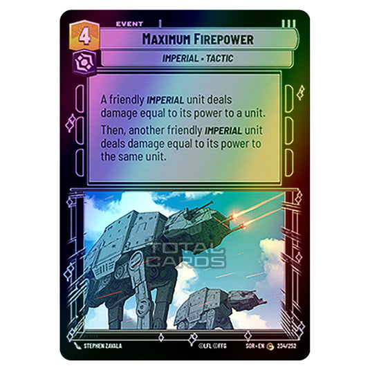 Star Wars Unlimited - Spark of Rebellion - Maximum Firepower (Common) - 234/252 (Foil)