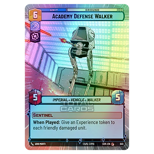 Star Wars Unlimited - Spark of Rebellion - Academy Defense Walker (Common) - 303 (Hyperspace Foil)