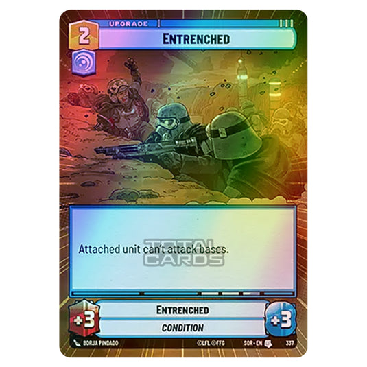 Star Wars Unlimited - Spark of Rebellion - Entrenched (Uncommon) - 337 (Hyperspace Foil)