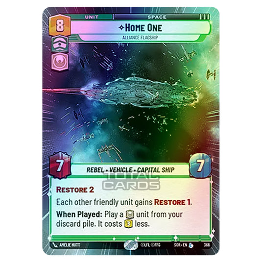 Star Wars Unlimited - Spark of Rebellion - Home One (Legendary) - 366 (Hyperspace Foil)