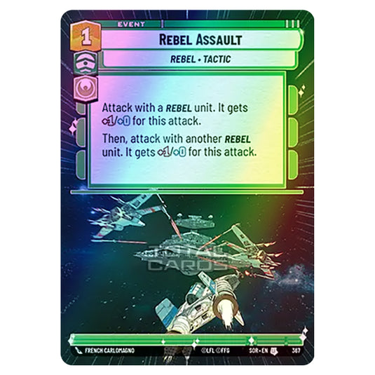 Star Wars Unlimited - Spark of Rebellion - Rebel Assault (Uncommon) - 367 (Hyperspace Foil)