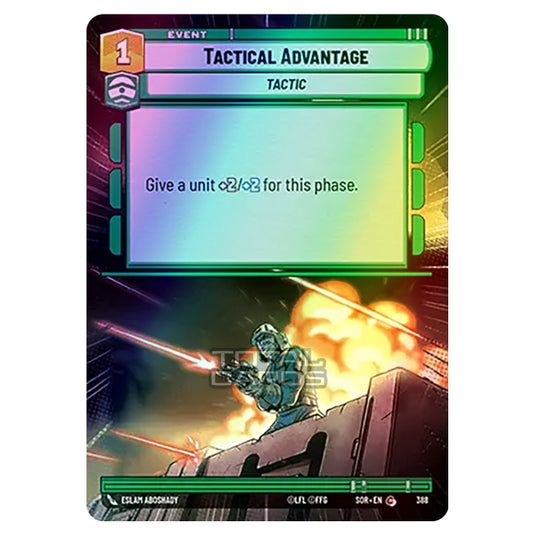 Star Wars Unlimited - Spark of Rebellion - Tactical Advantage (Common) - 388 (Hyperspace Foil)