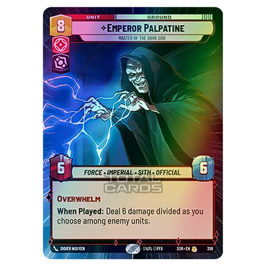Star Wars Unlimited - Spark of Rebellion - Emperor Palpatine (Rare) - 399 (Hyperspace Foil)