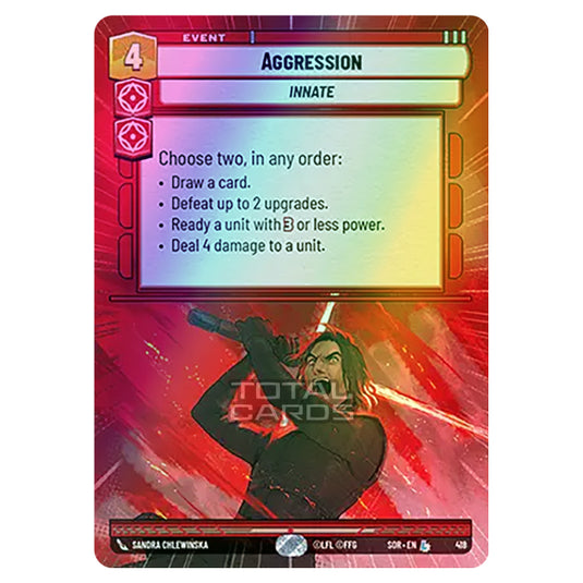 Star Wars Unlimited - Spark of Rebellion - Aggression (Legendary) - 418 (Hyperspace Foil)