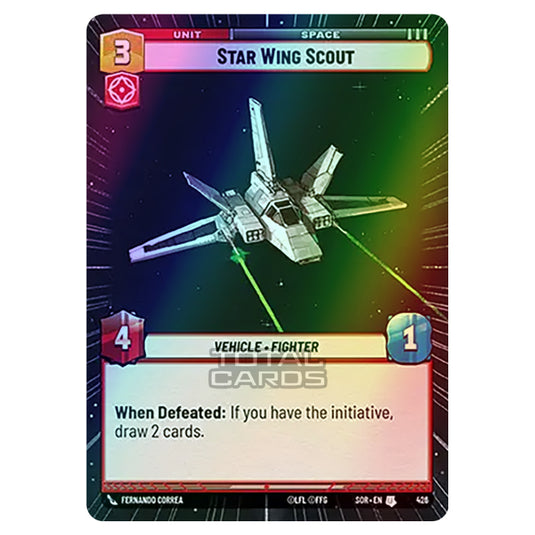 Star Wars Unlimited - Spark of Rebellion - Star Wing Scout (Uncommon) - 426 (Hyperspace Foil)