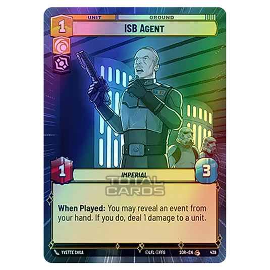 Star Wars Unlimited - Spark of Rebellion - ISB Agent (Common) - 439 (Hyperspace Foil)