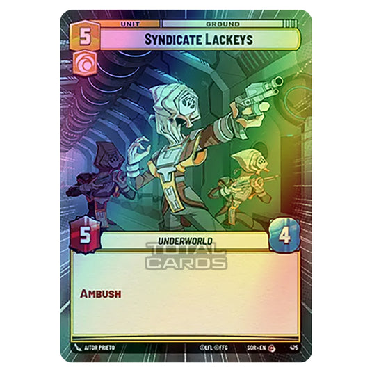 Star Wars Unlimited - Spark of Rebellion - Syndicate Lackeys (Common) - 475 (Hyperspace Foil)