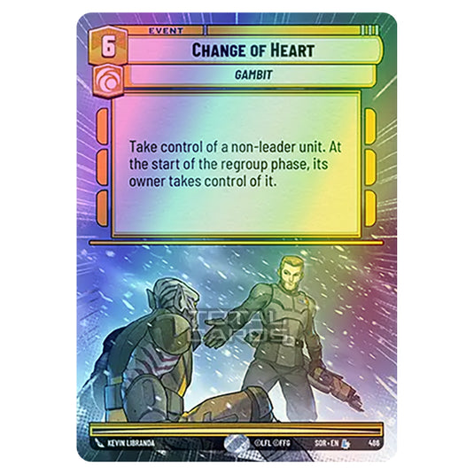 Star Wars Unlimited - Spark of Rebellion - Change of Heart (Legendary) - 486 (Hyperspace Foil)