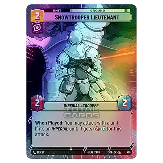 Star Wars Unlimited - Spark of Rebellion - Snowtrooper Lieutenant (Common) - 488 (Hyperspace Foil)