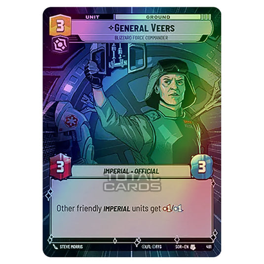 Star Wars Unlimited - Spark of Rebellion - General Veers (Uncommon) - 491 (Hyperspace Foil)