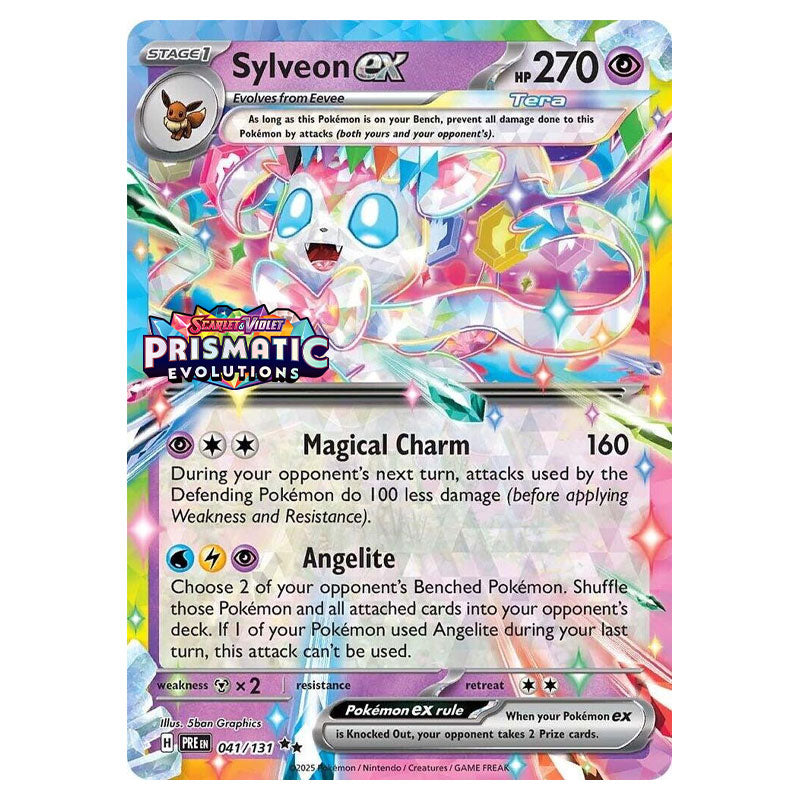 Pokemon - Scarlet & Violet - Prismatic Evolutions - Sylveon ex - 041/1 Pokemon - Scarlet & Violet - Prismatic Evolutions - Sylveon ex - 041/1