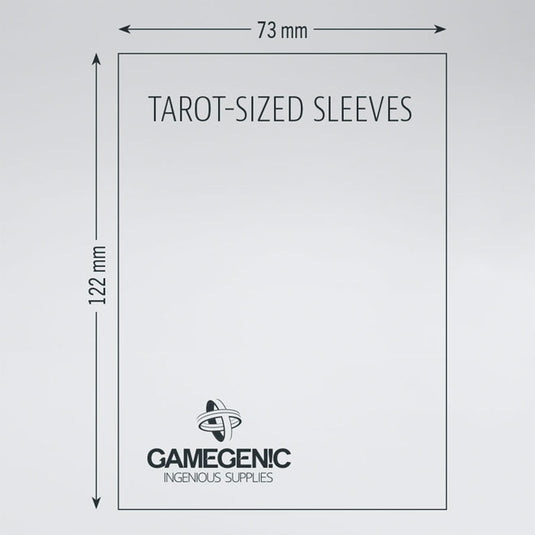 Gamegenic - PRIME Tarot-Sized Sleeves 73 x 122 mm - Clear (50 Sleeves)