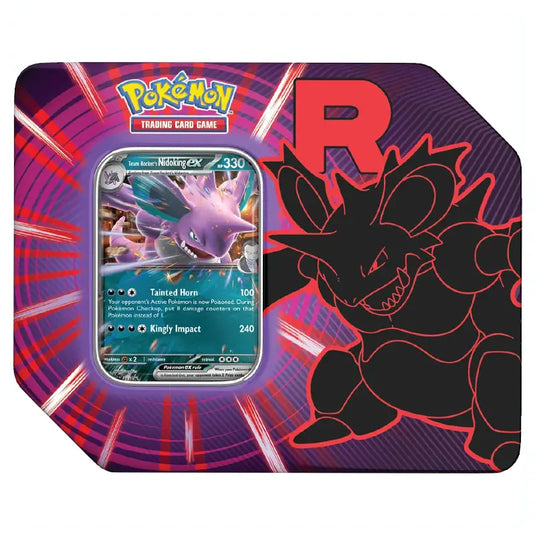 Pokemon - Scarlet & Violet - Team Rocket - 7" Tin - Team Rocket's Nidoking ex