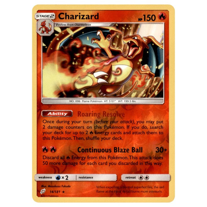 Pokemon - Sun & Moon - Team Up - Charizard - 14/181 - (Reverse Holo) Pokemon - Sun & Moon - Team Up - Charizard - 14/181 - (Reverse Holo)