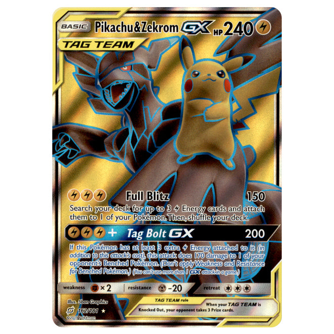 Pokemon - Sun & Moon - Team Up - Pikachu & Zekrom-GX (Full Art) - 162/ Pokemon - Sun & Moon - Team Up - Pikachu & Zekrom-GX (Full Art) - 162/