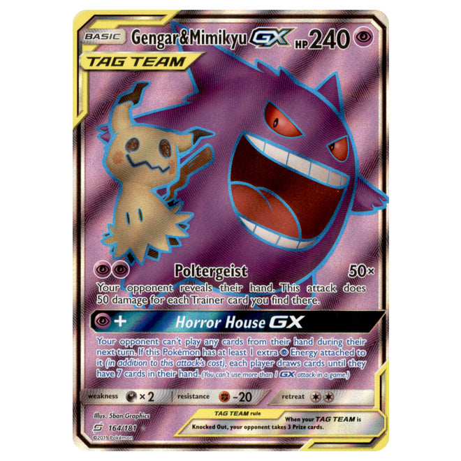 Pokemon - Sun & Moon - Team Up - Gengar & Mimikyu-GX (Full Art) - 164/ Pokemon - Sun & Moon - Team Up - Gengar & Mimikyu-GX (Full Art) - 164/