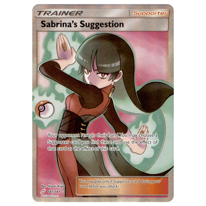all sabrina pokemon cards Pokemon - Sun & Moon - Team Up - Sabrina's Suggestion (Full Art)