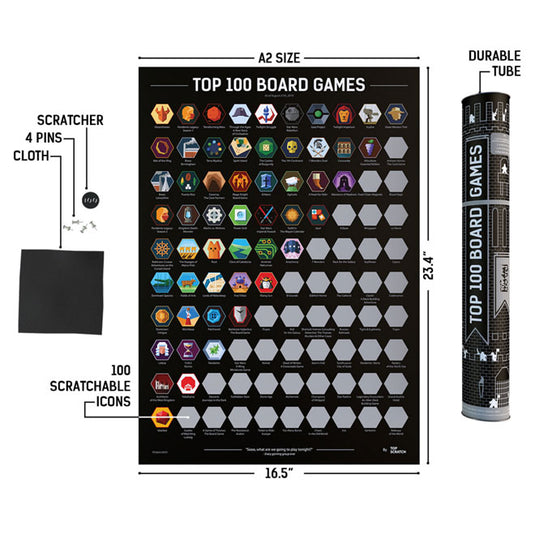Board Game - Scratch-Off Poster - Top 100 (2021 Edition)