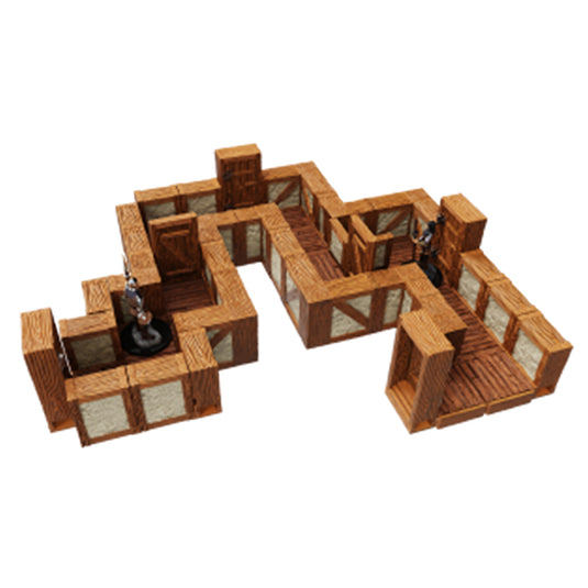 WarLock Tiles - Expansion Pack 1 - in. Town & Village Straight Walls