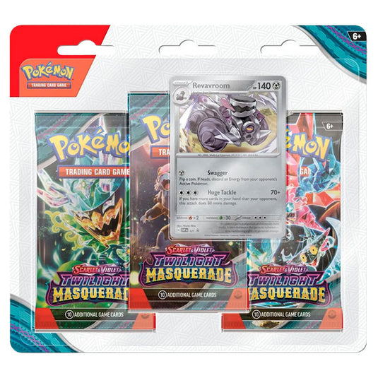 Pokemon - Scarlet & Violet - Twilight Masquerade - 3 Pack Blister - Revavroom
