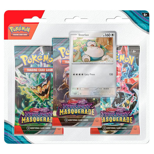 Pokemon - Scarlet & Violet - Twilight Masquerade - 3 Pack Blister - Snorlax