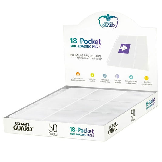Ultimate Guard - 18-Pocket Pages - Side-Loading White (50 pages)