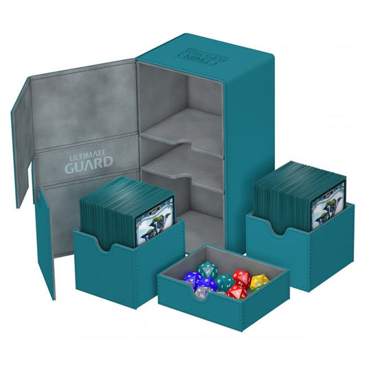 Ultimate Guard - Twin Flip'n'Tray Xenoskin Deck Case 200+ - Petrol