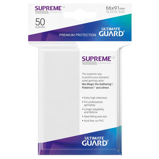 Ultimate Guard - Supreme UX Sleeves Standard Size - White (50 Sleeves)