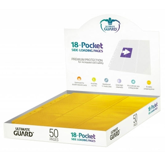 Ultimate Guard - 18-Pocket Pages - Side-Loading Yellow (50 pages)